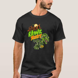 Camiseta Trick Rawr Treat Dinosaur Pumpkin Halloween Para B