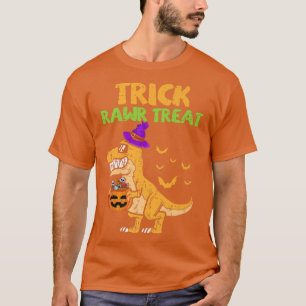 Camiseta Trick Rawr Treat Dinosaur Tre Witpkin Engraçado