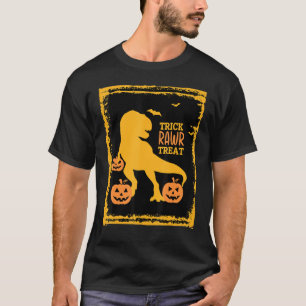 Camiseta Trick Rawr Treat Funny T Rex Dinosaur Halloween Ba