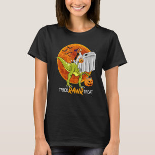 Camiseta Trick Rawr Treine Beagle Ride Dinosaur Halloween