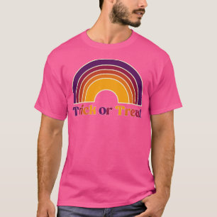 Camiseta Trick Retro ou Tratar Figurino de Halloween