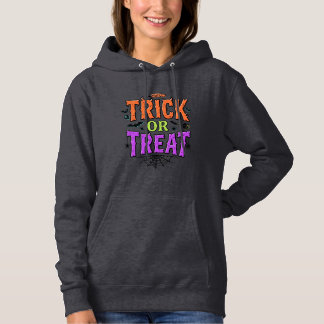 Camiseta Trick Treat Halloween Diversão Teia de Aranha Retr