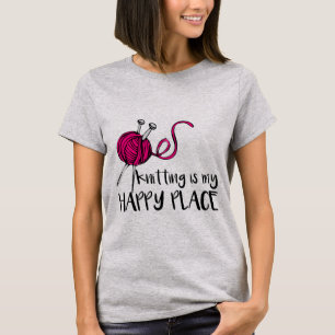 Camiseta Tricô é o Meu Lugar Feliz