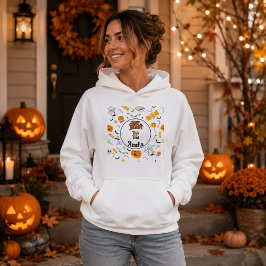 Camiseta Tricô ou Trate Fofo de Halloween Adulto Personaliz