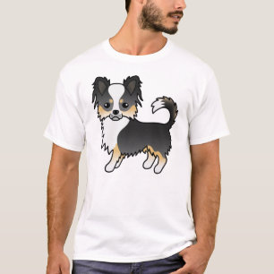 Camiseta Tricolor preto Cão Casaco Chihuahua-Cachorro