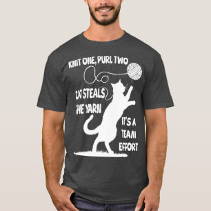 Camiseta tricotar um purl dois gato rouba o fio é uma Equip