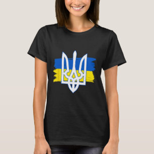 Camiseta Tridente da Bandeira da Ucrânia - Tryzub Patriótic