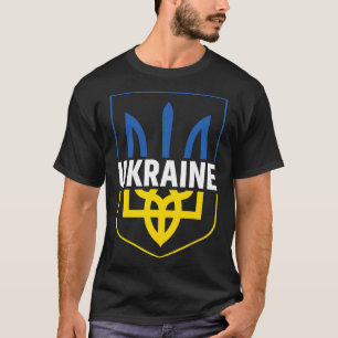 Camiseta Tridente da Ucrânia Orgulho Brasão de Armas Ucrani