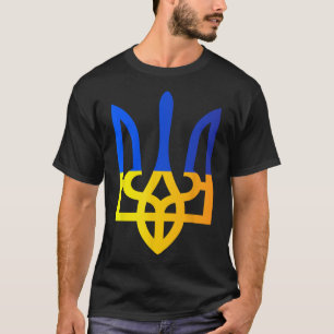 Camiseta Tridente da Ucrânia Símbolo Nacional Bandeira Ucra