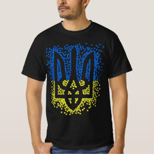 Camiseta Tridente de emblem ucraniano trizub espalhando cor