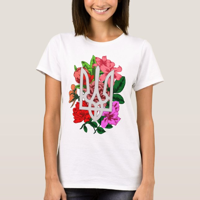 Camiseta Tridente ucraniano e Trident Trizub T-Shi (Frente)