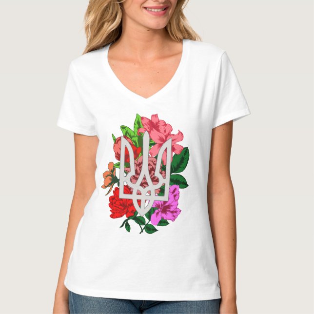 Camiseta Tridente ucraniano e Trident Trizub T-Shi (Frente)