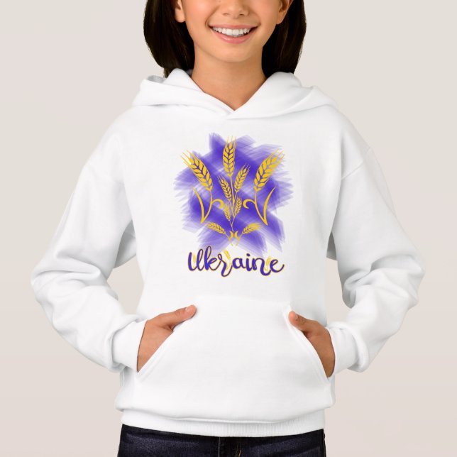 Camiseta Tridente ucraniano feito de espiga de trigo (Frente)