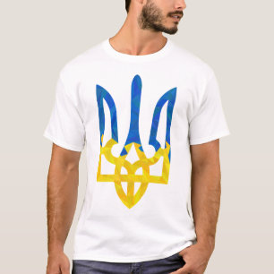 Camiseta Tridente ucraniano poligonal baixo