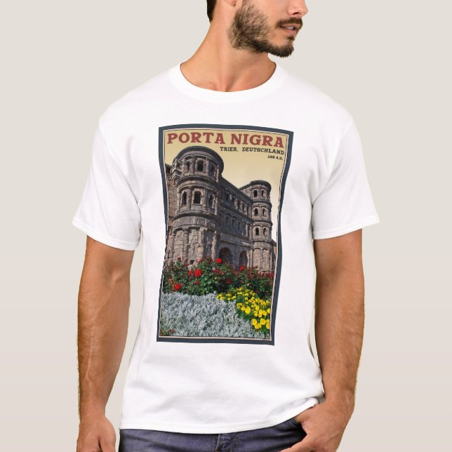 Camiseta Trier - negro de Porta (Frente)