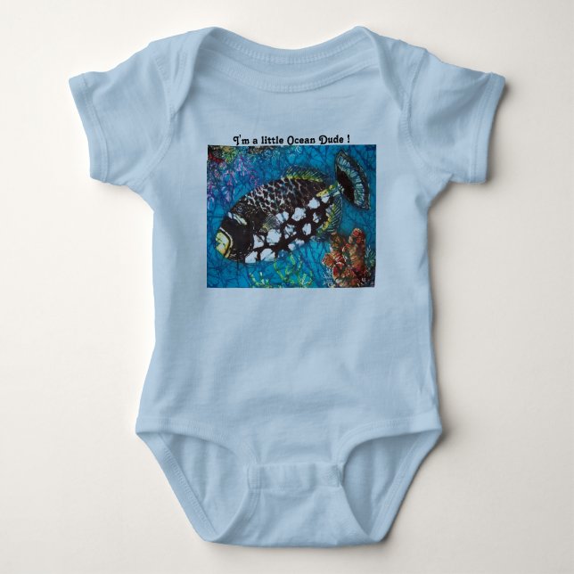 Camiseta TRIGGERFISH do PALHAÇO para o BEBÊ (Frente)