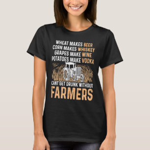 Camiseta Trigo Faz Milho De Cerveja Faz Whiskey Sem Fazedor