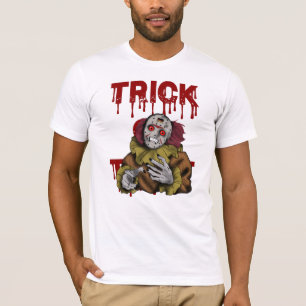 Camiseta Trik ou Tratar Palhaço Assustador