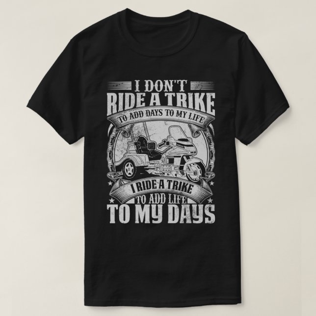 Camiseta Triker 3 Wheeler Motortrike I Ride A Trike Mot (Frente do Design)