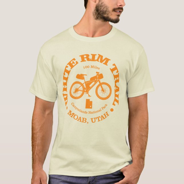 Camiseta Trilha branca (ciclismo) (Frente)