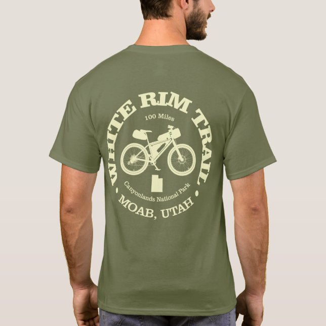 Camiseta Trilha branca (ciclismo) (Verso)
