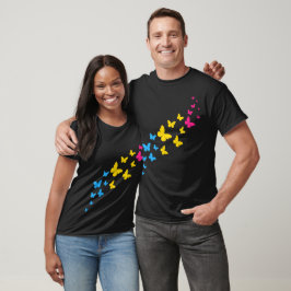 Camiseta Trilha da Borboleta do Orgulho Pansexual