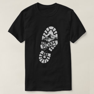 Camiseta Trilha da Montanha da Pegada de Viagem