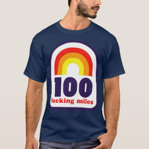 Camiseta Trilha de 100 milhas e Ultra Corrente Arco-Íris Fu