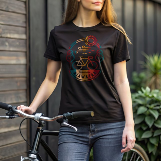 Camiseta Trilha de Bike Hiawatha Retro (Criador carregado)