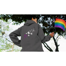 Camiseta Trilha de Borboleta do Orgulho Asexual