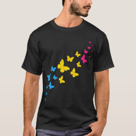 Camiseta Trilha de Borboleta do Orgulho Pansexual