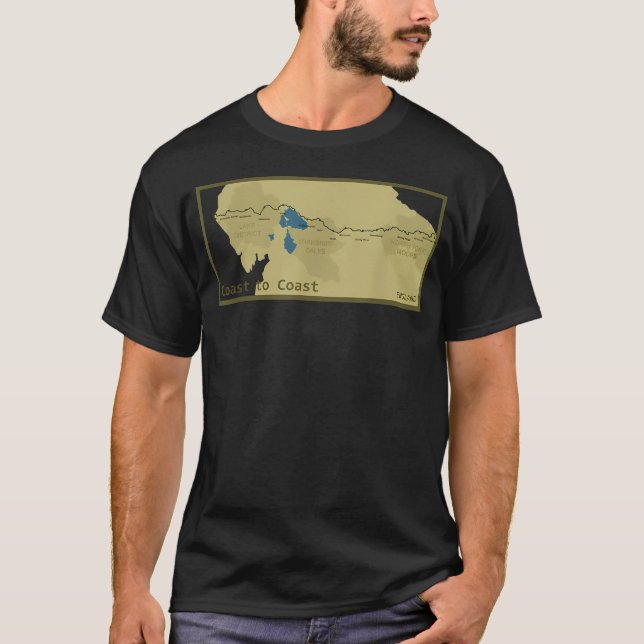 Camiseta Trilha de Caminhada de Costa a Costa (Frente)