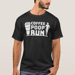 Camiseta Trilha de Execução de Poop do Café Executando Gráf