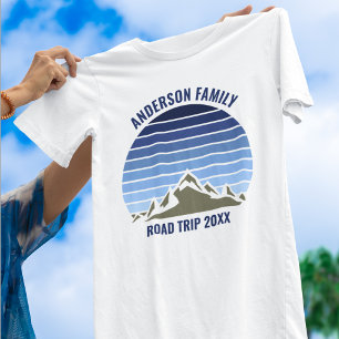 Camiseta Trilha de Reunião Personalizada da Família Blue Su