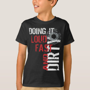 Camiseta Trilha de sujeira que compete o roupa