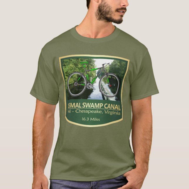 Camiseta Trilha do Canal do Pântano Dismal (bicicleta2) (Frente)