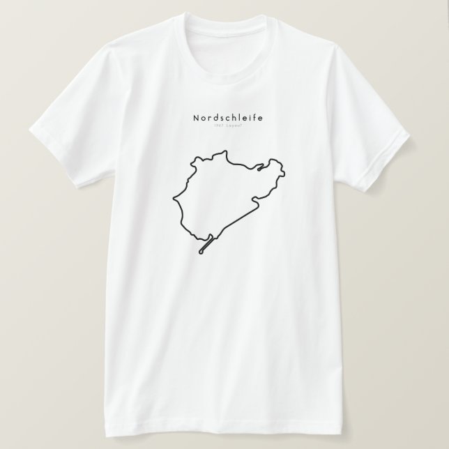 Camiseta Trilha do Fórmula 1 de Nordschleife (Frente do Design)