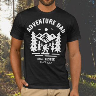 Camiseta Trilha do Pai de Aventura Preta Personalizada Test