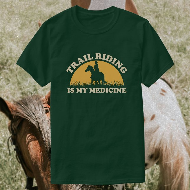 Camiseta Trilha É Meu Medicamento | Cavalo Andando (Criador carregado)