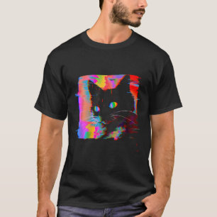 Camiseta Trilha Estética de Vaporwave Psicodélica