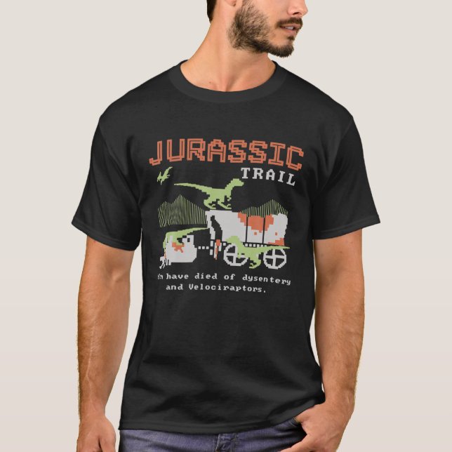 Camiseta Trilha Jurássica Que Você Morreu De Disentório E V (Frente)