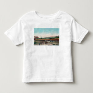 Camiseta Trilhas de estrada de ferro longas do início de