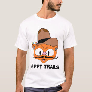Camiseta TRILHAS FELIZES Gato Bigode Cartoon Senhor Gato