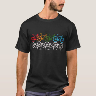 Camiseta Trilho do Ciclo de Bicicleta da Retro Vintage