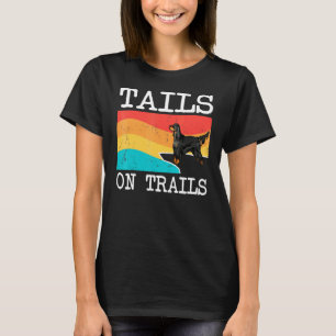 Camiseta Trilhos Desenhados Gordon Setter Dog Caminhando