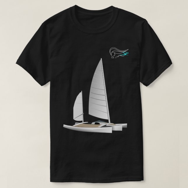 Camiseta Trimaran Newick Spark (Frente do Design)