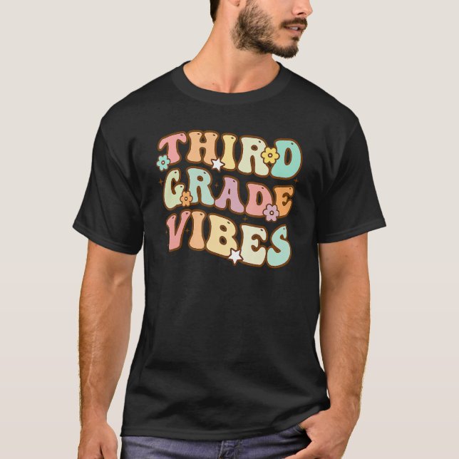 Camiseta Trimestre Vibes 3º Grau Equipe Retro 1rua Dia De (Frente)