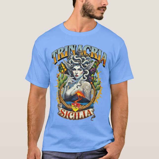 Camiseta Trinacria Estilo Retro  (Frente)