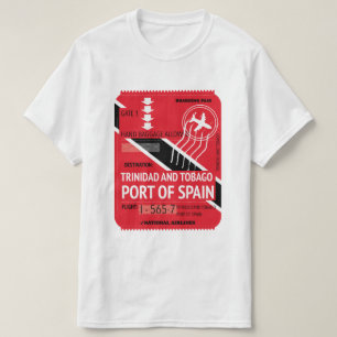 Camiseta trindade e tobago port of spain passagem de viagem
