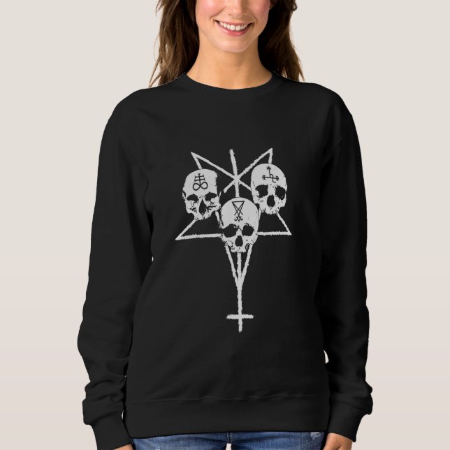 Camiseta Trindade Profana Leviatã Lúcifer Lilith Dar (Frente)